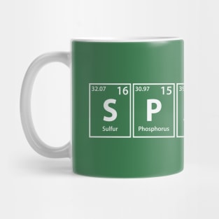 Spartan (S-P-Ar-Ta-N) Periodic Elements Spelling Mug